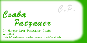 csaba patzauer business card